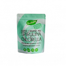 Хлорелла+Спирулина в таблетках 100гр Super Organic Mix